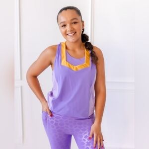 NWT Crowned Athletics Arabian Nights Purple Princess Flow Tank Top Medium
